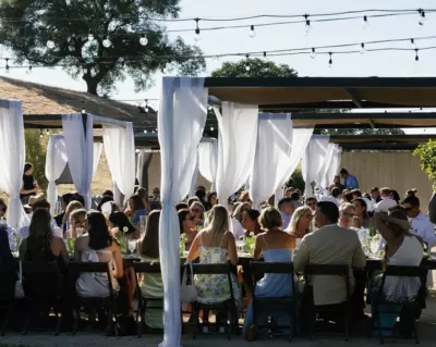 draped reception